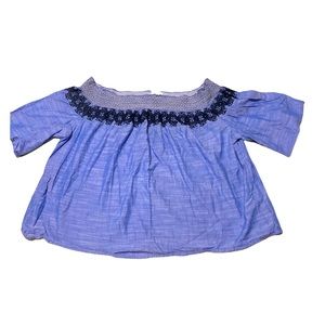 Gap cold shoulder blouse size L